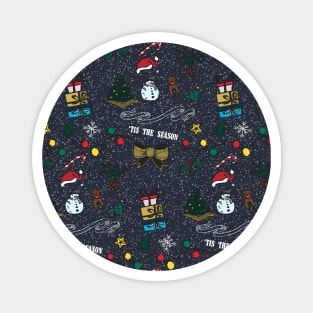 Tis the Season Christmas Pattern Magnet